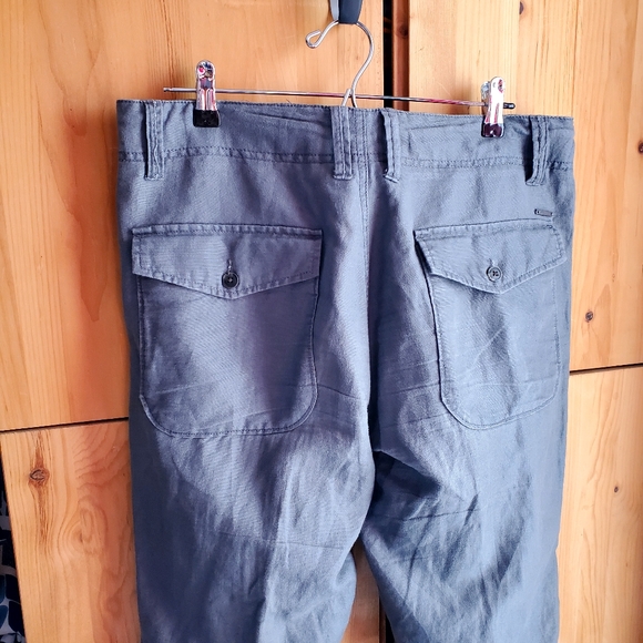 Le 31 Men's Grey Linen & Cotton Pants Size W34 L36 - Picture 7 of 11